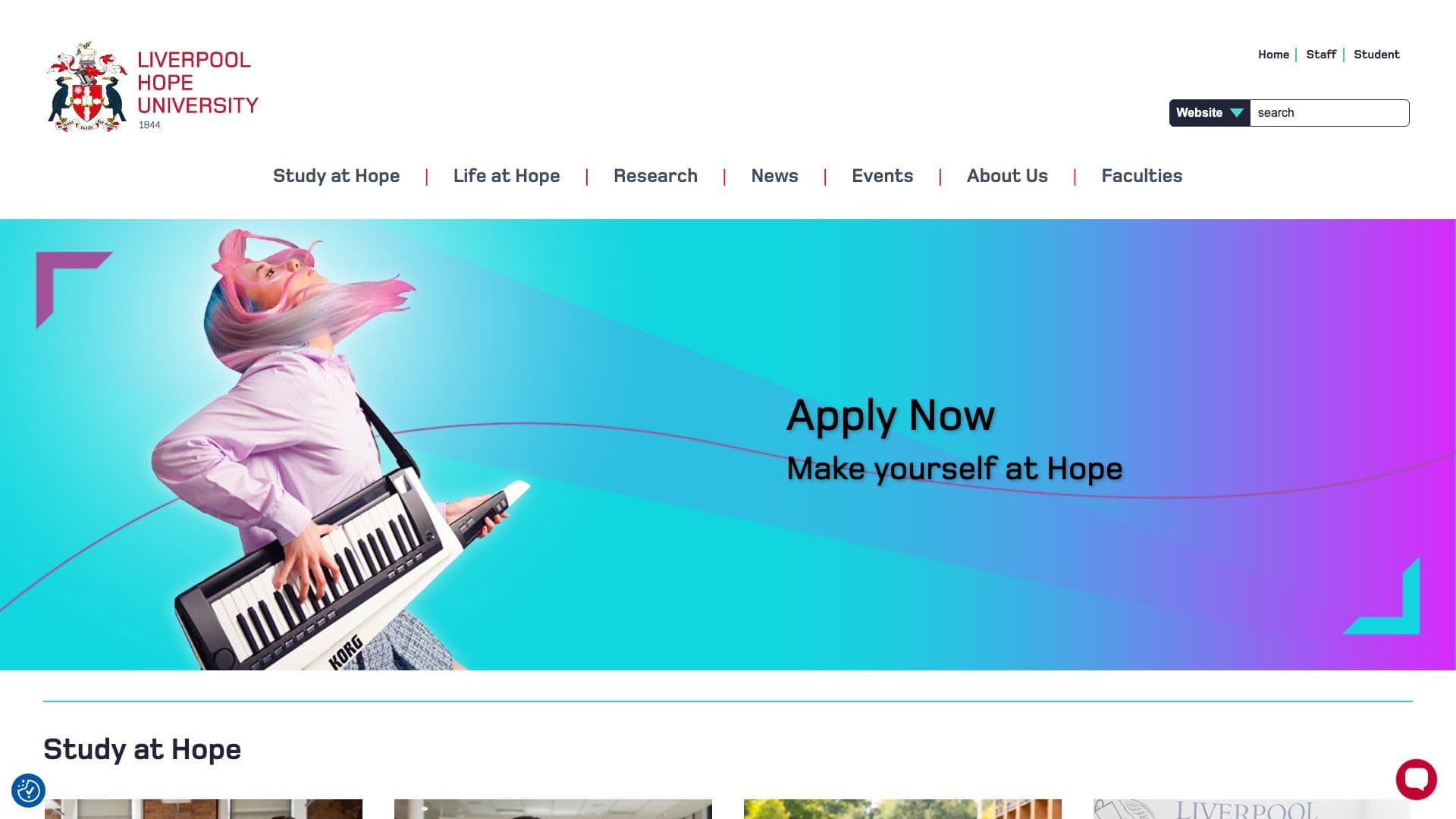 Liverpool Hope University - Desktop screenshot