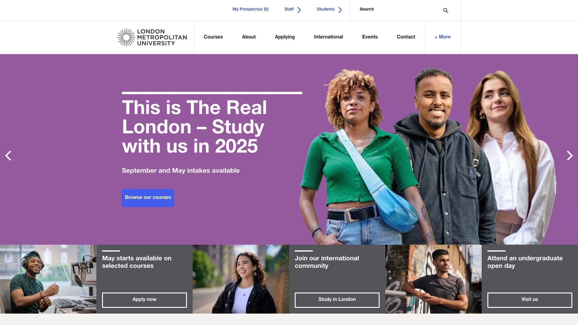 London Metropolitan University - Desktop screenshot