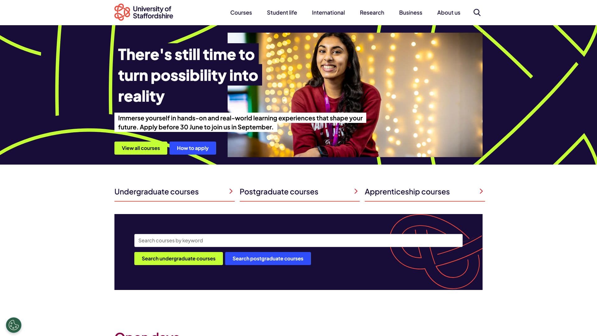 Staffordshire University - Desktop screenshot