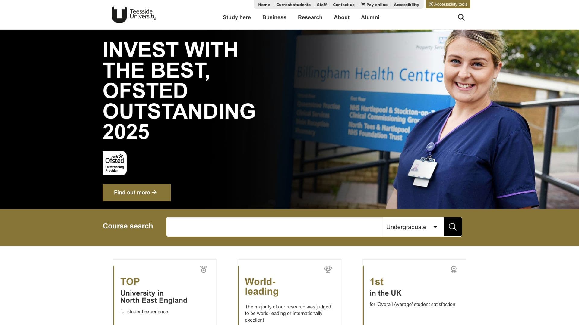 Teesside University - Desktop screenshot