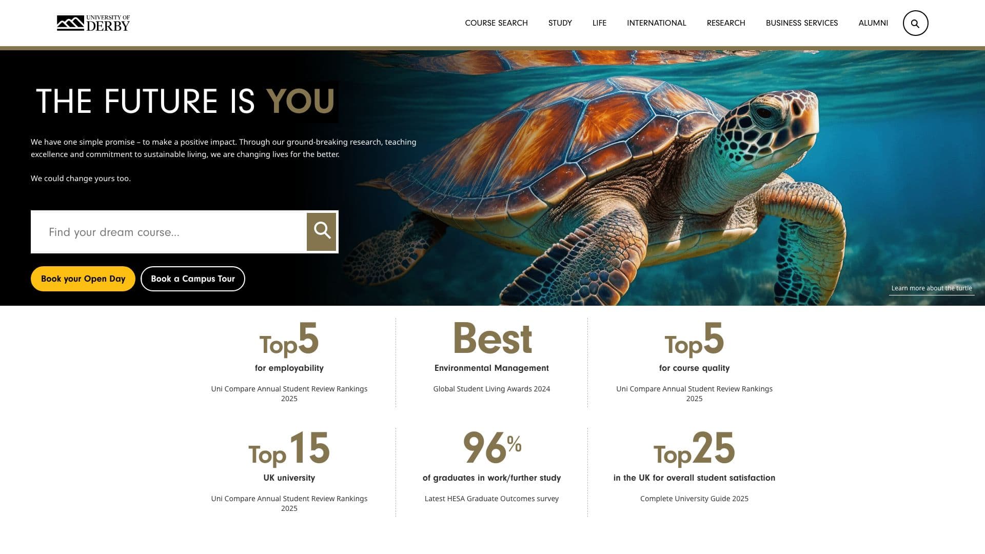 University of Derby - Desktop screenshot