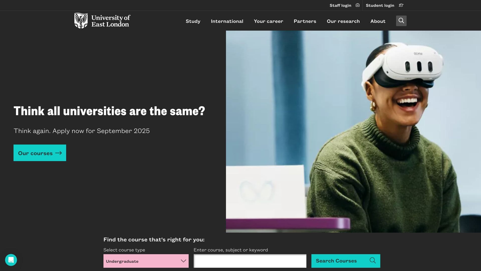 University of East London - Desktop screenshot