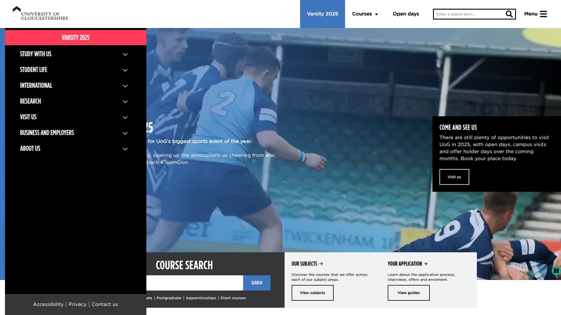 University of Gloucestershire - Desktop screenshot