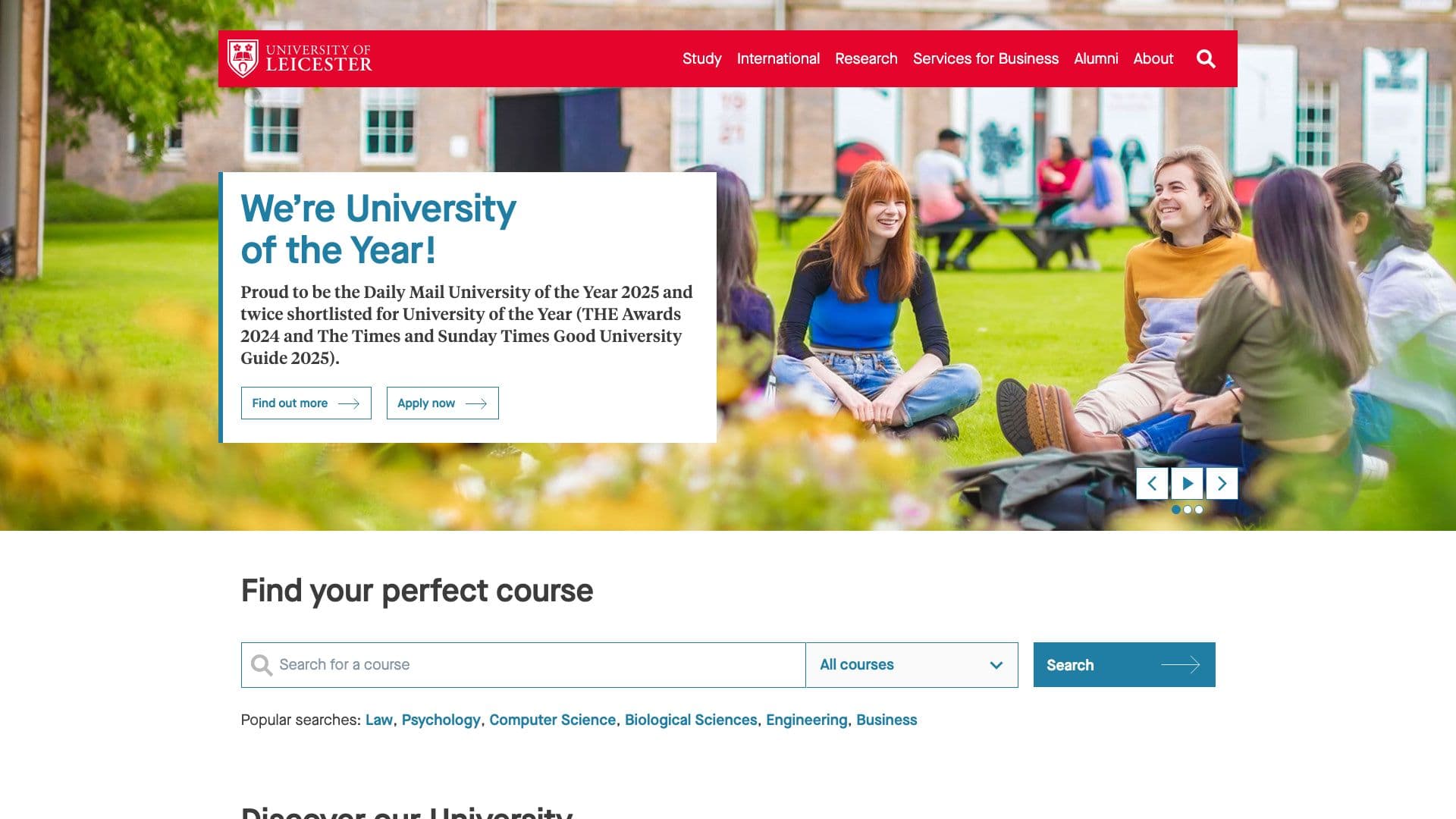 University of Leicester - Desktop screenshot