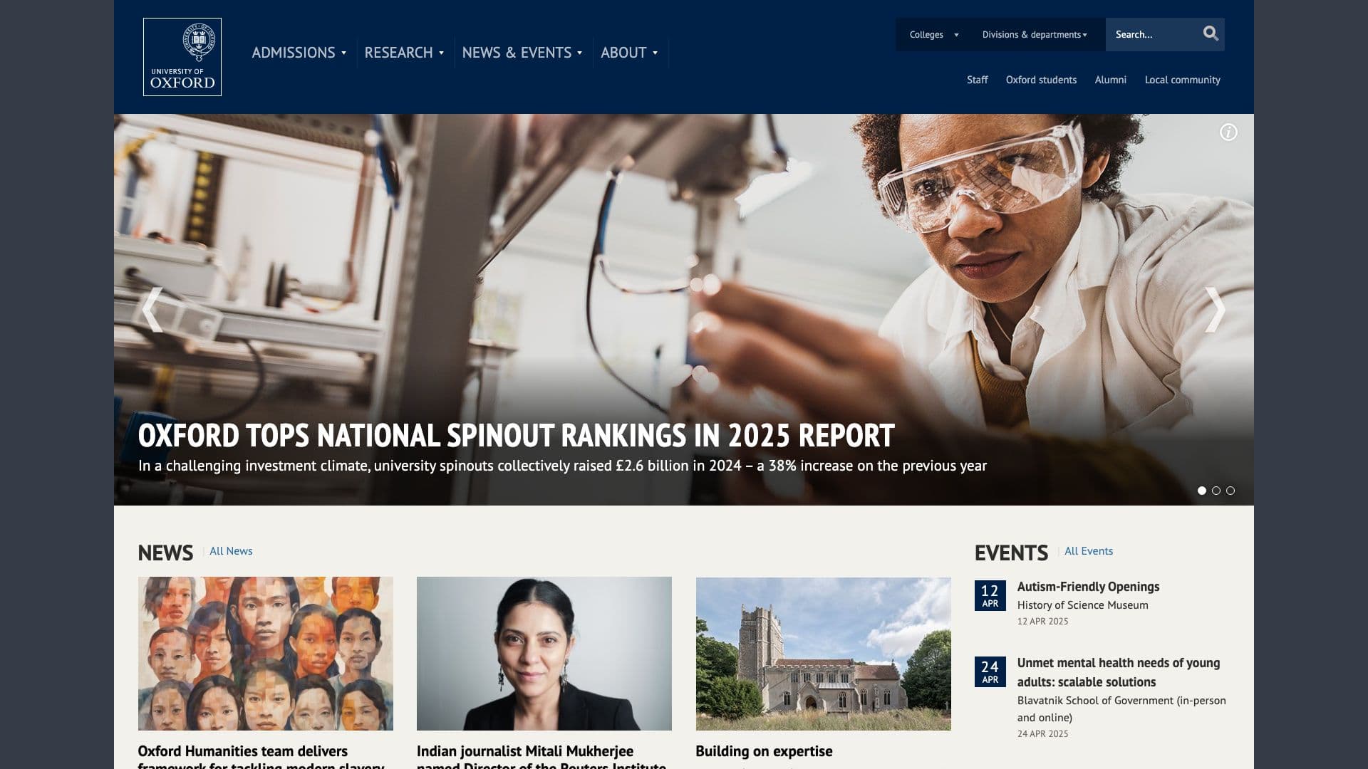 University of Oxford - Desktop screenshot