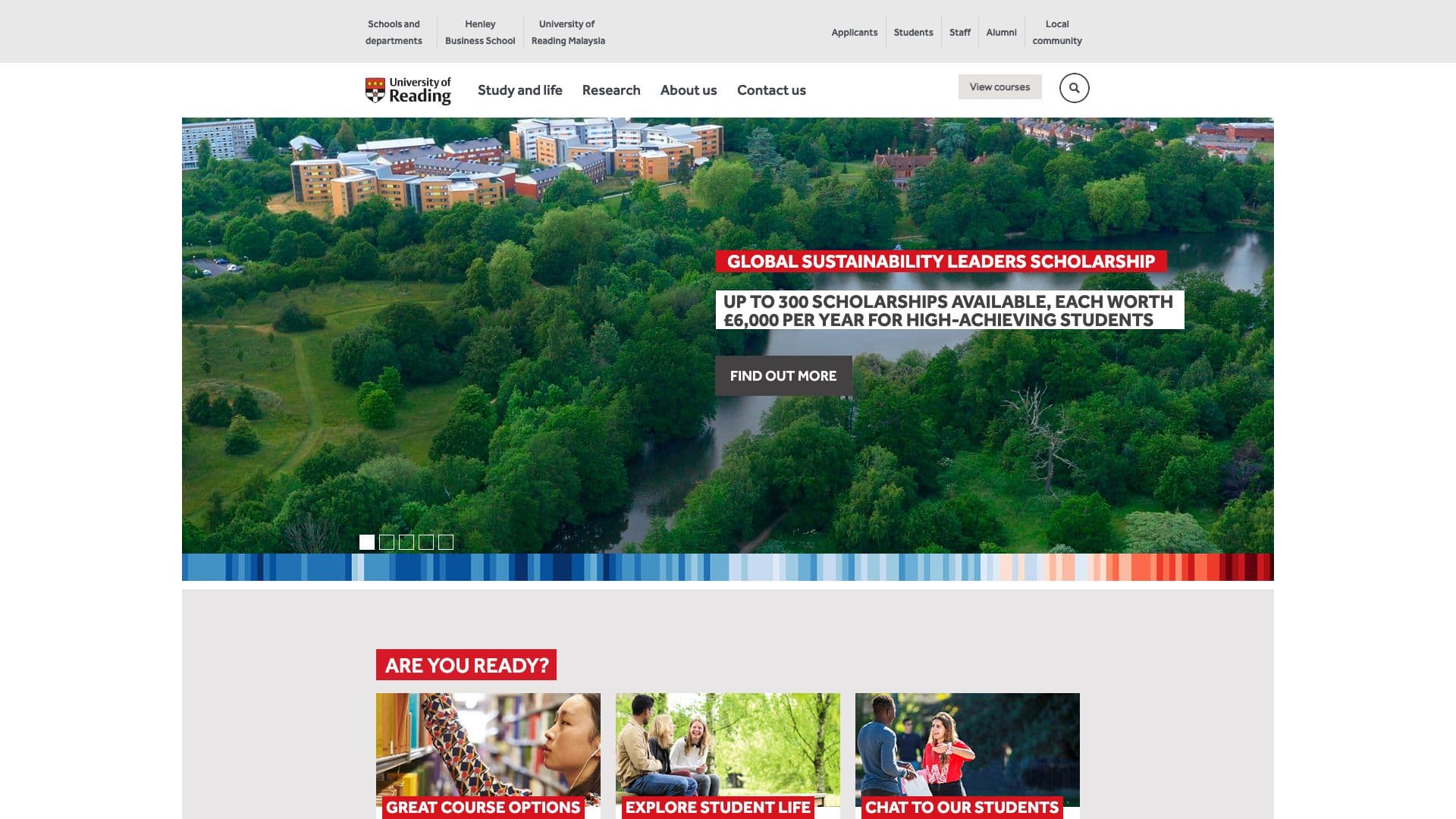 University of Reading - Desktop screenshot