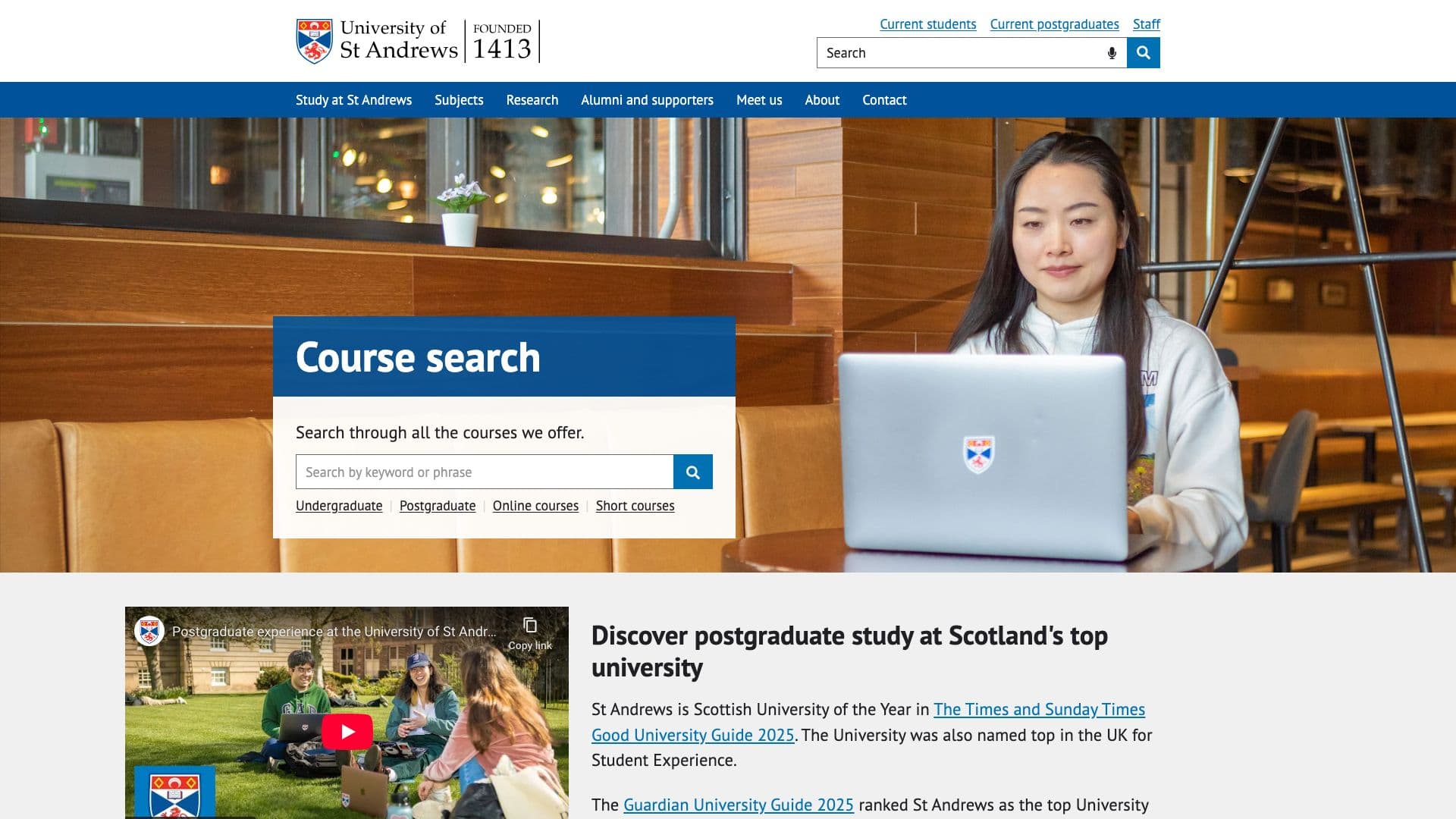 University of St Andrews - Desktop screenshot