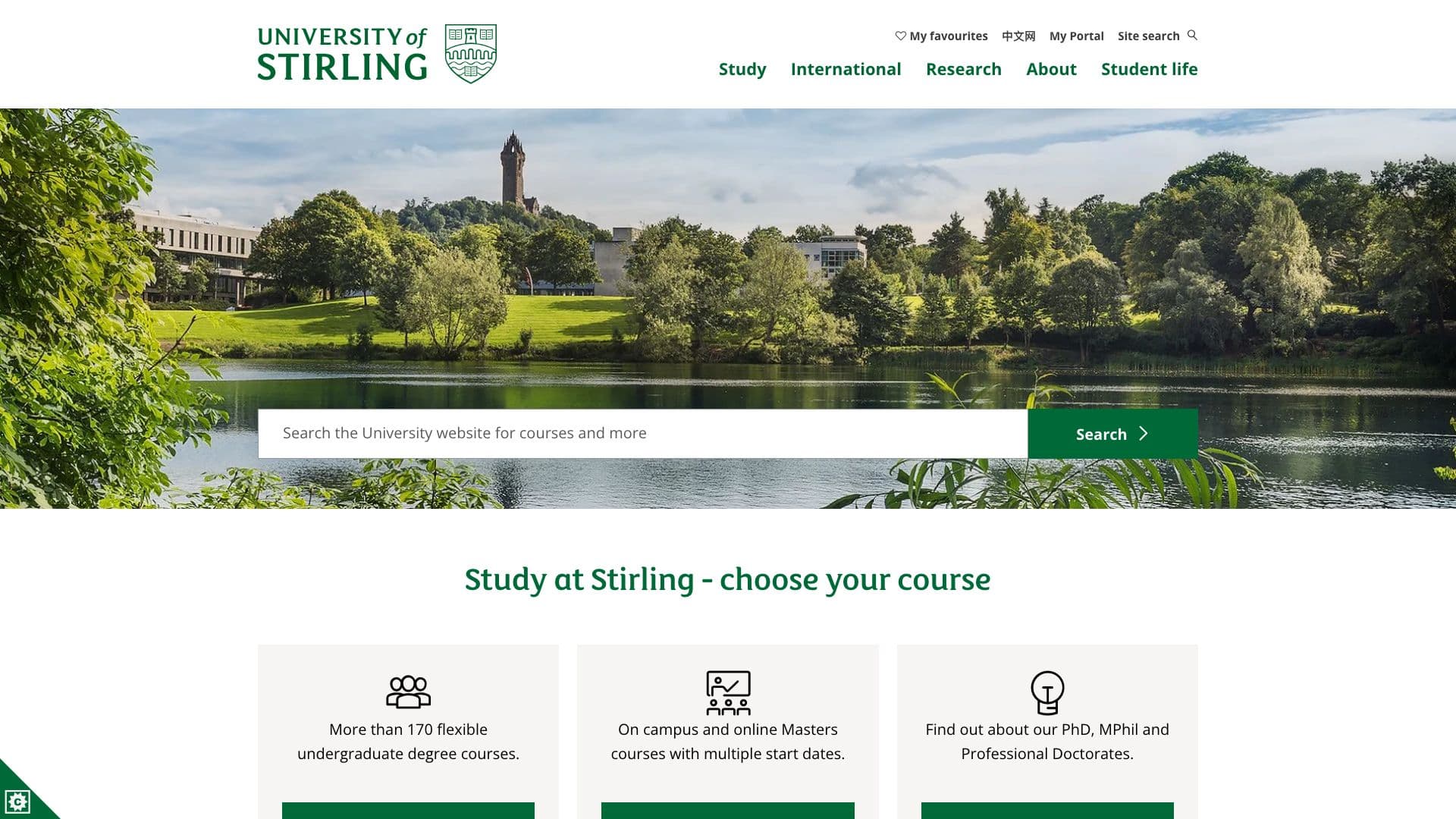 University of Stirling - Desktop screenshot