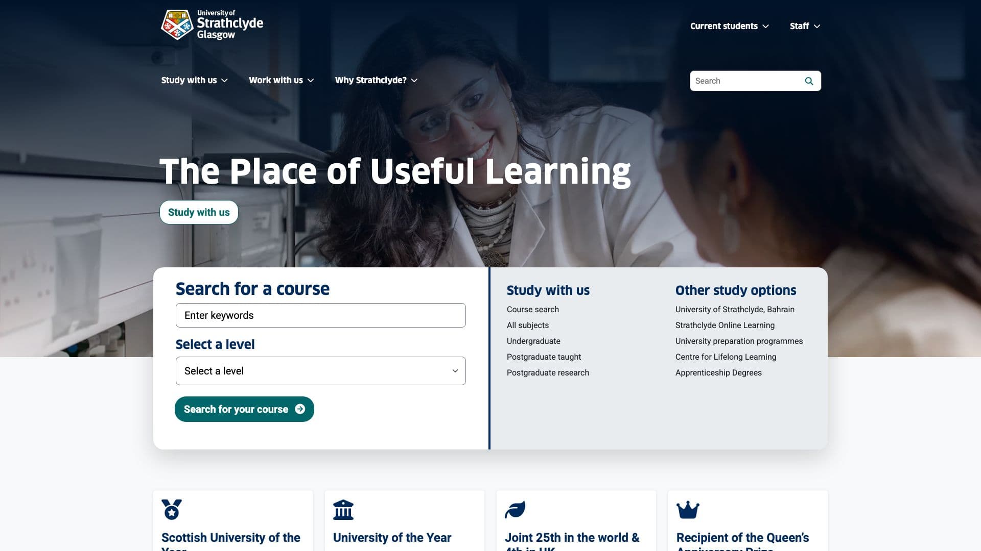 University of Strathclyde - Desktop screenshot