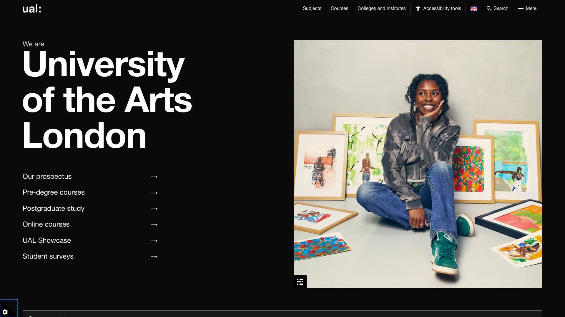 University of the Arts London - Desktop screenshot