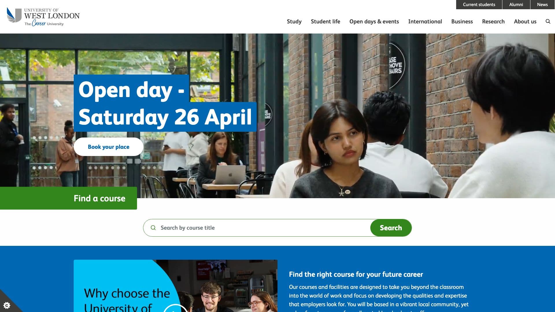 University of West London - Desktop screenshot