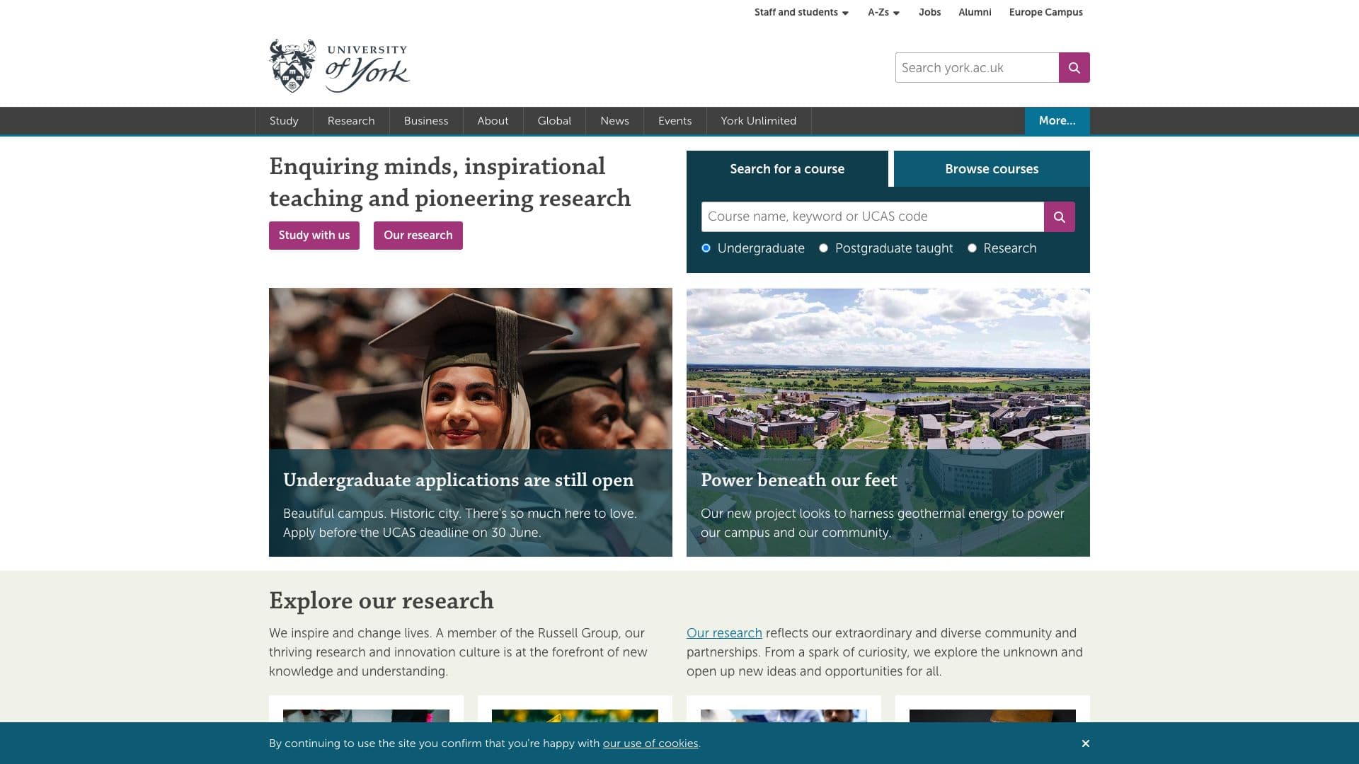 University of York - Desktop screenshot