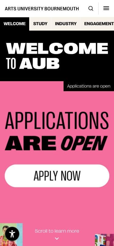 Arts University Bournemouth - Mobile screenshot