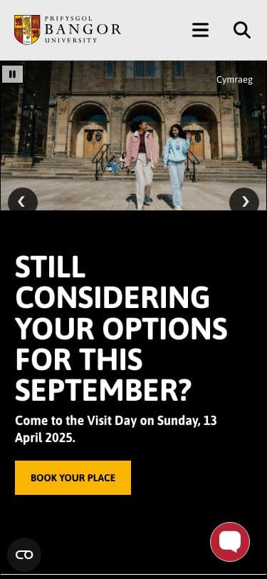 Bangor University - Mobile screenshot