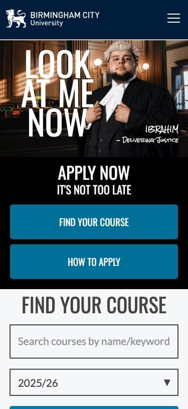 Birmingham City University - Mobile screenshot