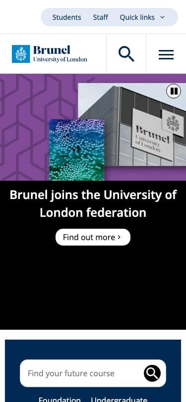 Brunel University London - Mobile screenshot