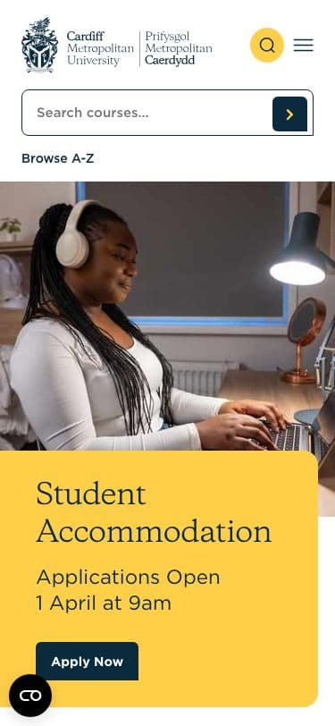 Cardiff Metropolitan University - Mobile screenshot