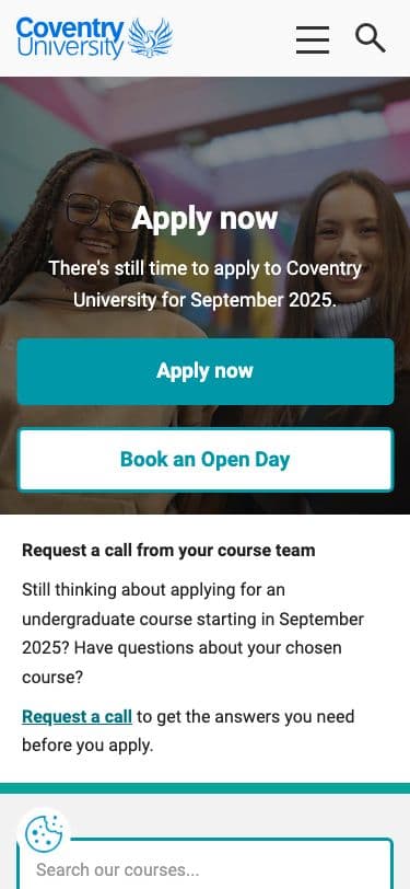 Coventry University - Mobile screenshot