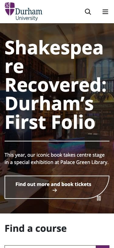 Durham University - Mobile screenshot
