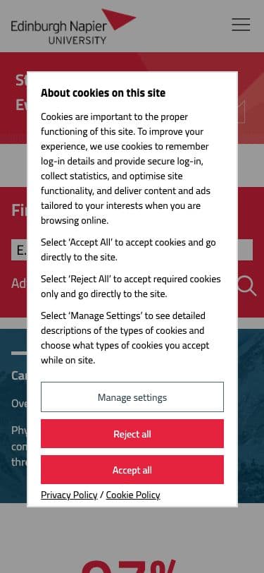 Edinburgh Napier University - Mobile screenshot