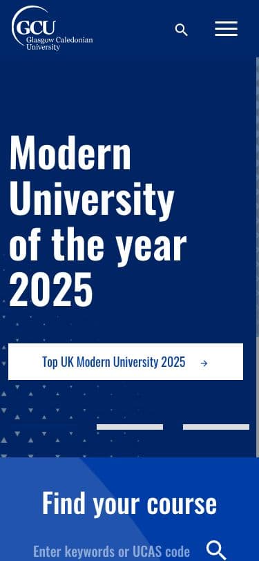 Glasgow Caledonian University - Mobile screenshot