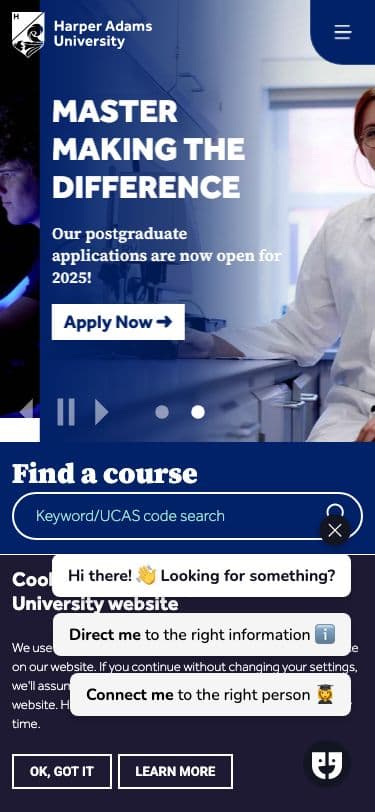 Harper Adams University - Mobile screenshot