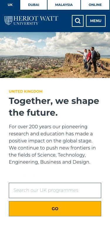 Heriot-Watt University - Mobile screenshot