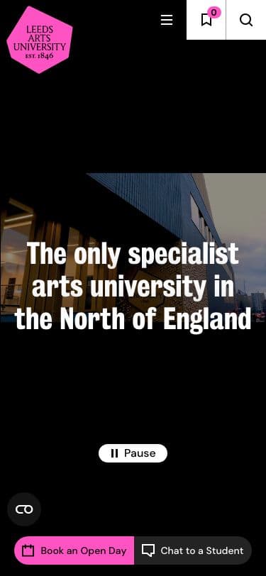 Leeds Arts University - Mobile screenshot