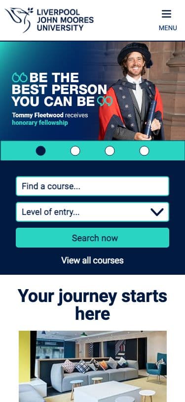 Liverpool John Moores University - Mobile screenshot