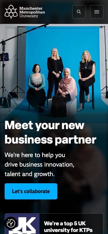 Manchester Metropolitan University - Mobile screenshot