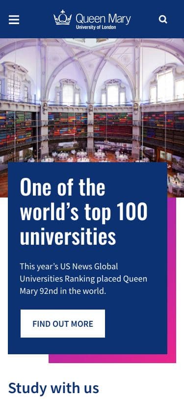Queen Mary University of London - Mobile screenshot