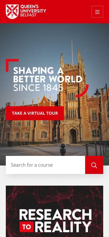 Queen's University Belfast - Mobile screenshot