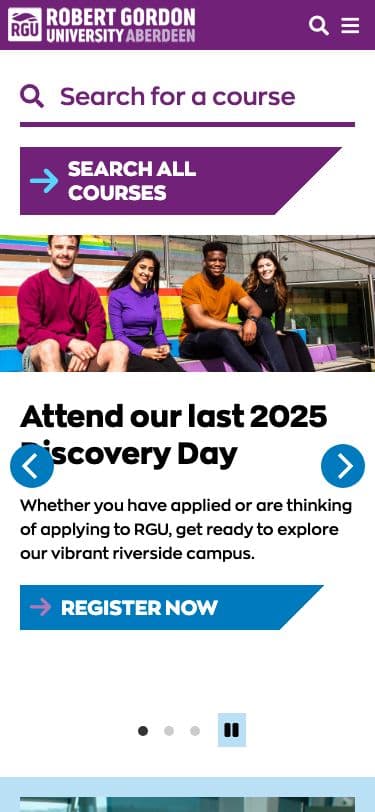 Robert Gordon University - Mobile screenshot