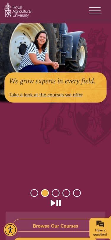 Royal Agricultural University - Mobile screenshot