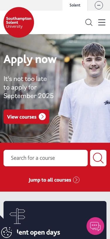 Solent University - Mobile screenshot