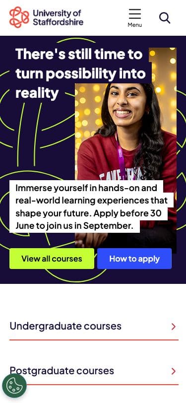 Staffordshire University - Mobile screenshot