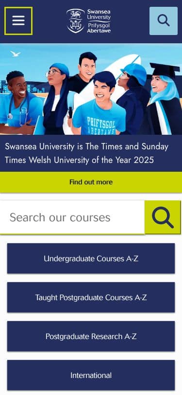 Swansea University - Mobile screenshot