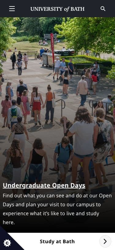 University of Bath - Mobile screenshot