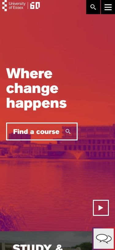 University of Essex - Mobile screenshot