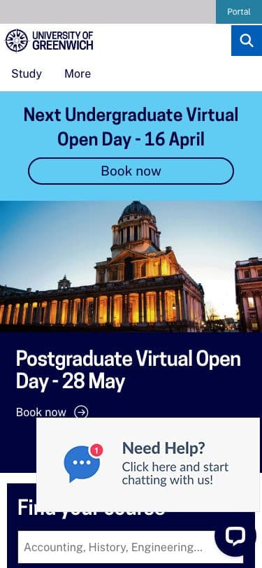 University of Greenwich - Mobile screenshot