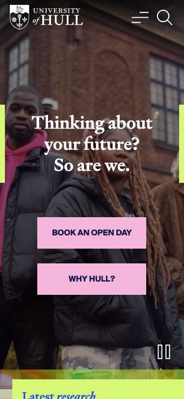 University of Hull - Mobile screenshot