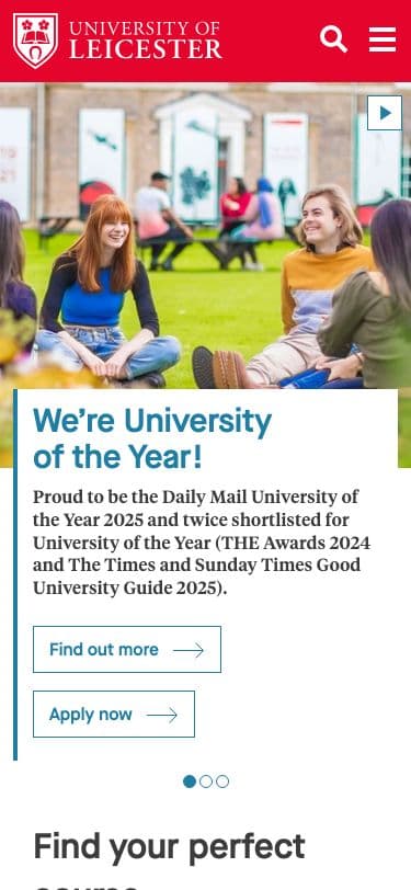 University of Leicester - Mobile screenshot