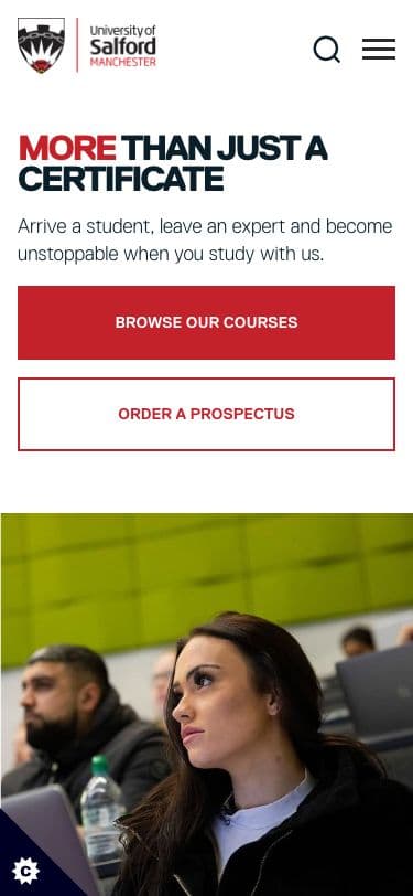 University of Salford - Mobile screenshot
