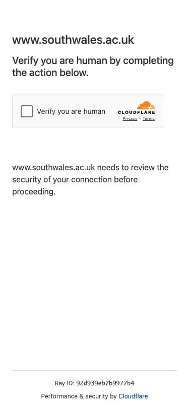 University of South Wales - Mobile screenshot