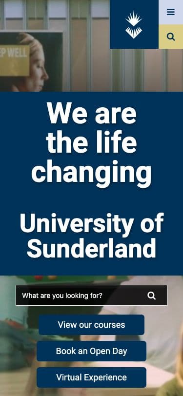 University of Sunderland - Mobile screenshot