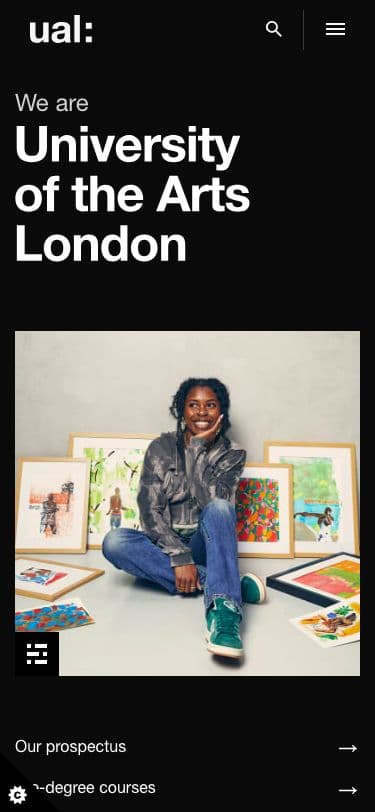 University of the Arts London - Mobile screenshot