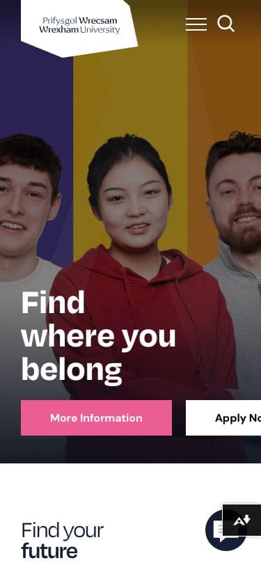 Wrexham Glyndwr University - Mobile screenshot